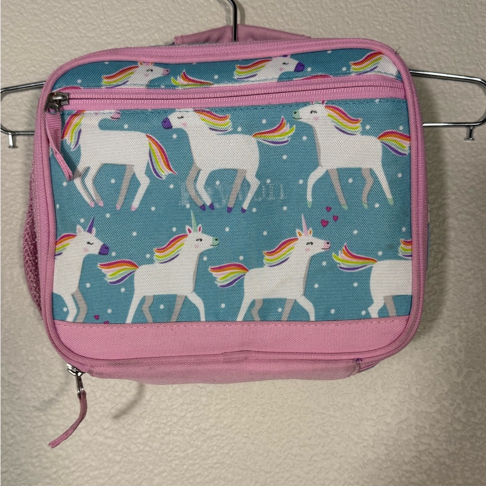Pottery Barn Kids Pink & Teal Unicorn Lunch Bag